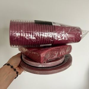 NEW! Burgundy party set